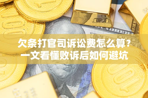 北京欠条打官司诉讼费怎么算？一文看懂败诉后如何避坑
